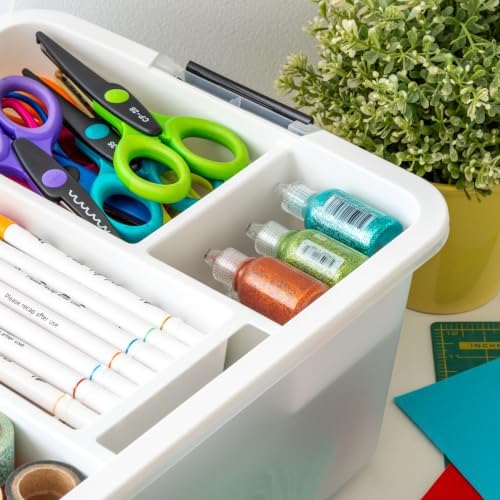 iris usa 18 quart craft storage organizer with, close-up detail