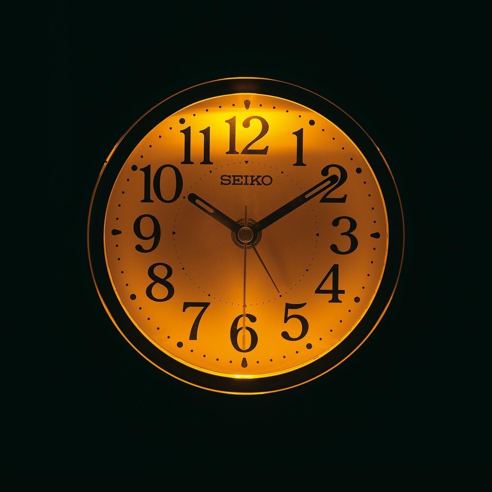 seiko clock kr518s alarm clock, automatic lighting, analog, package contents