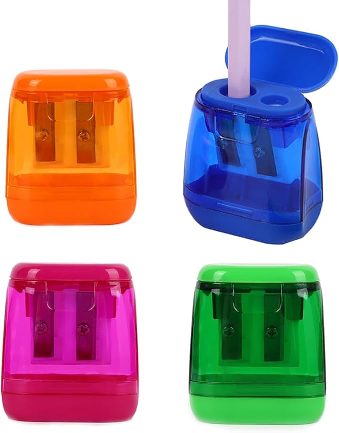 Colored Manual Pencil Sharpeners in Bulk, BOPART 24pcs Small Handheld Pencil by BOPART-ENJOYYOURLIFEALWAYSBYYOURSIDE