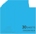 30 Sheets Blue Cardstock 8.5'' x 11'', 250gsm/90lb Heavyweight Cover Cardstock by Bazyrock