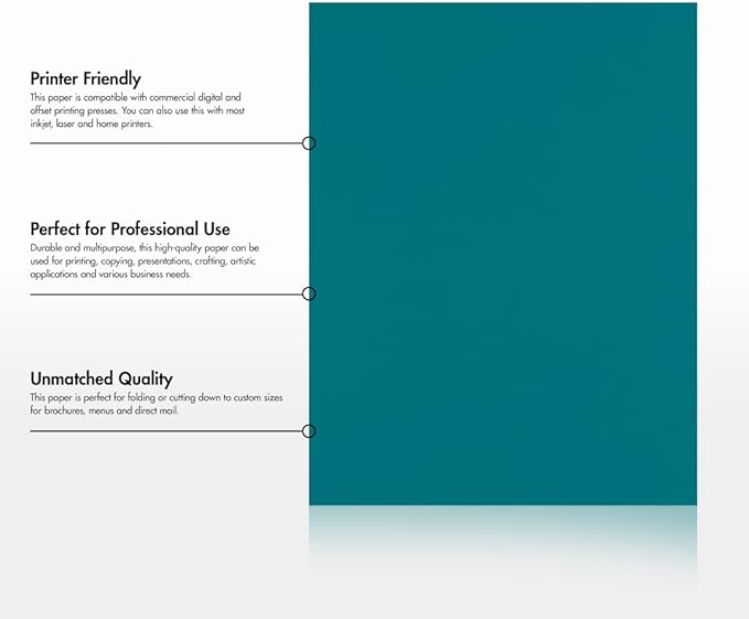 LUXPaper 8.5" x 11" Paper | Letter Size | Teal | 80lb. Text | 250 Qty - Image 8