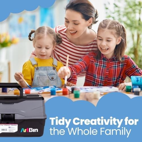 artbin 3-tray art supply box with handle, durable, view 11