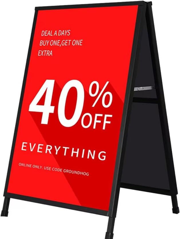 DISPLAYSWORKER Heavy Duty A-Frame Sidewalks Signs 24x36 Inch, outdoor Sandwich by DISPLAYSWORKER