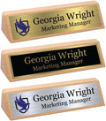 Custom Desk Wedge Name Plate by GemAwards
