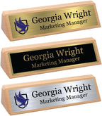 Custom Desk Wedge Name Plate by GemAwards