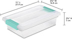 Sterilite 6-Pack Clip Box, Stackable Clear Plastic Bins - Image 3