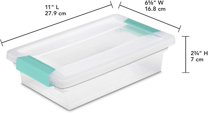 Sterilite 6-Pack Clip Box, Stackable Clear Plastic Bins - Image 3