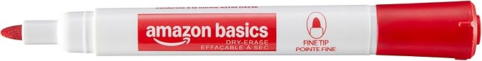Amazon Basics Low-Odor Dry Erase Whiteboard Markers, Fine Tip - Image 3