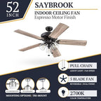 prominence home saybrook 52 inch farmhouse led indoor, side view