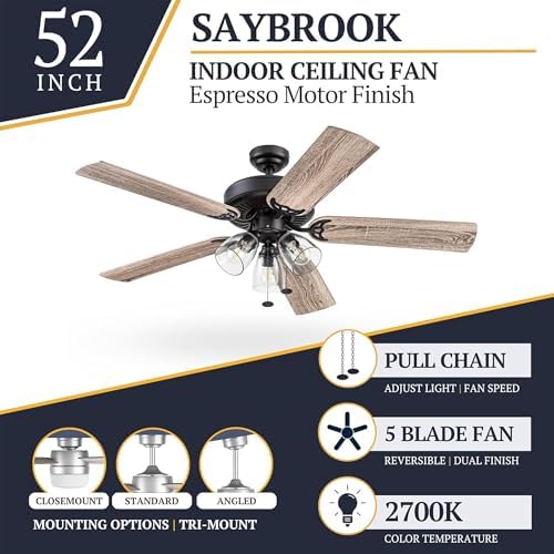 prominence home saybrook 52 inch farmhouse led indoor, side view