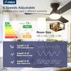 amico 2 pack 42 inch low profile ceiling shown in use