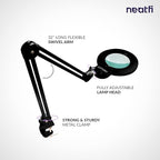 Neatfi XL Bifocal LED Magnifying Lamp, 7-Inch Acrylic Lens, 5D/20D Magnification - Image 6
