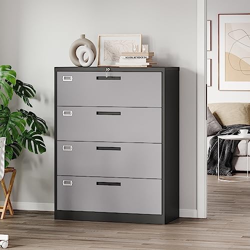 Letaya 4 Drawer Lateral Metal Filing Cabinet - Image 2