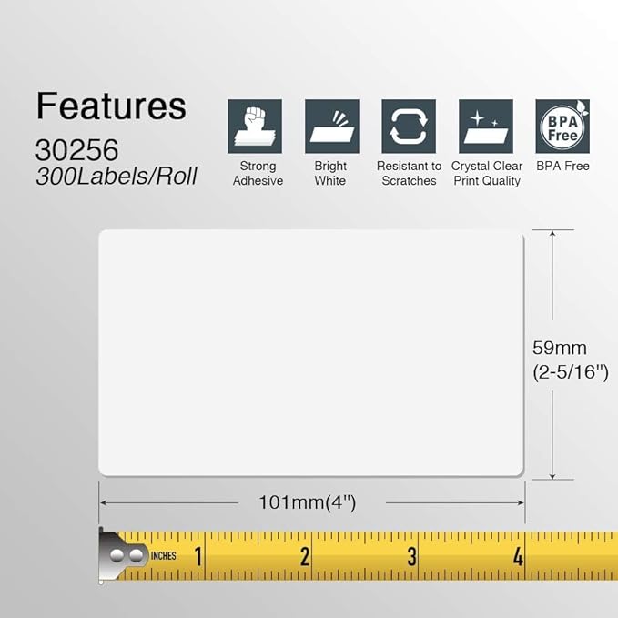BETCKEY - Compatible DYMO 30256 Shipping Labels, Perforated, Compatible - Image 2
