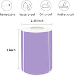 2×3 Inch Purple Removable Thermal Labels, Self-Adhesive Square Direct Thermal - Image 2