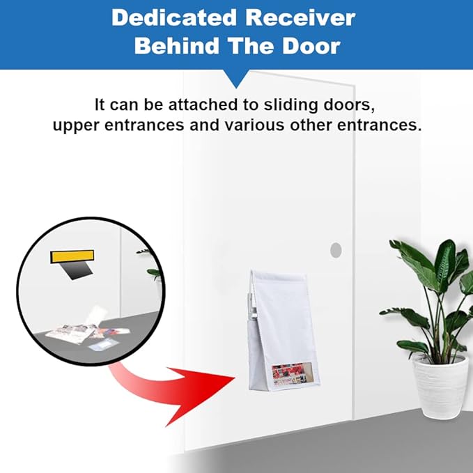 Indoor Wall Mount Mail Catcher Bag Door Slot Post Box Basket Mail Boxes - Image 6