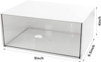 Desk Drawer Organizer, Stackable Storage Drawers, Plastic White Desk Organizers - Image 3