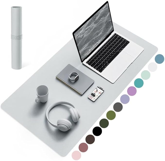 YSAGi Non-Slip Leather Desk Pad, Waterproof Laptop Computer Desk Keyboard Mat by YSAGi