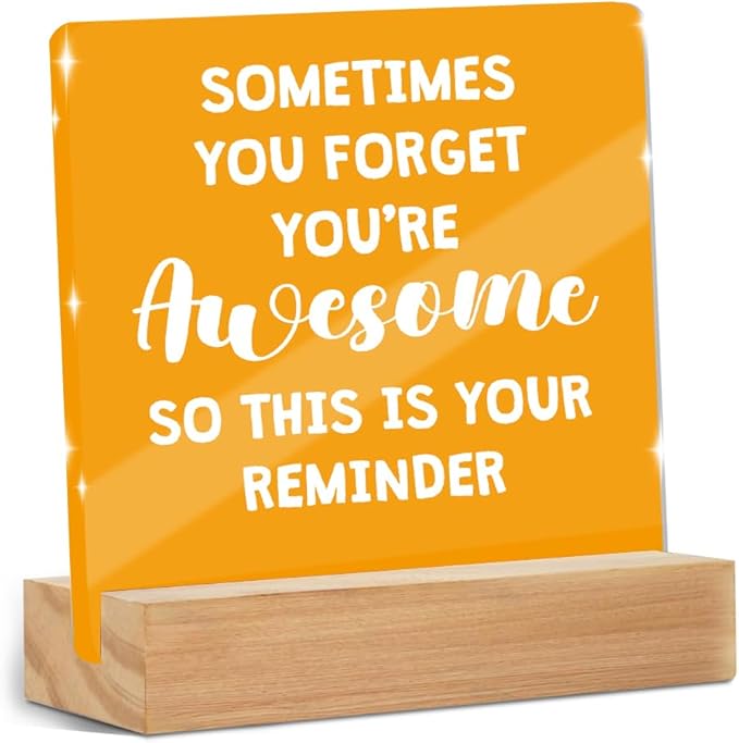 Motivational Reminder Quotes Desk Decor Acrylic Sign, Inspirational by ZHAMEN
