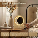 blonbar sunrise alarm clock for bedrooms, moon lamp on a desk or shelf