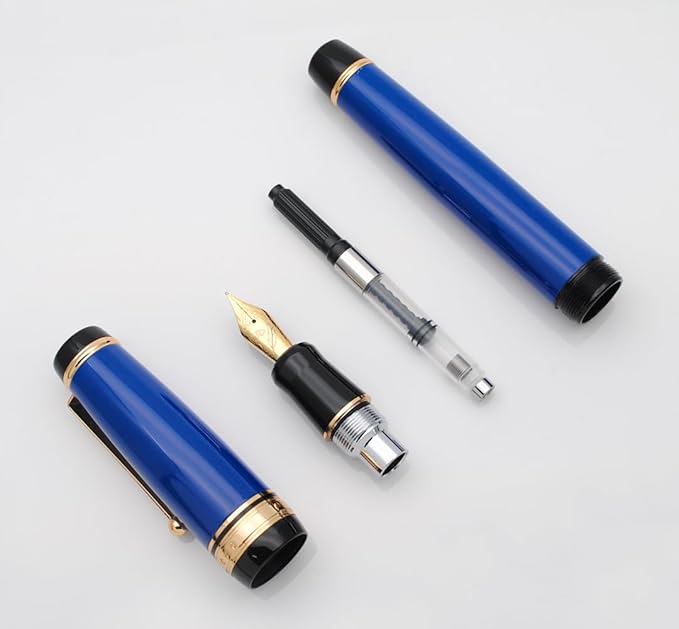 xixixiaozhu Metal Big Fountain Pen Set Medium Nib 0.7mm, Includes Ink Refill - Image 4