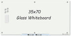 Magnetic Glass Whiteboard 6' x 3', Large Glass Dry Erase Board 70 x 35 Inches by JJworldwide