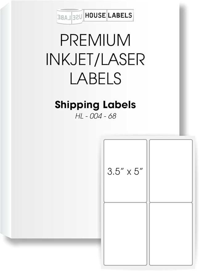 HOUSELABELS 4-up Shipping Labels by HouseLabels