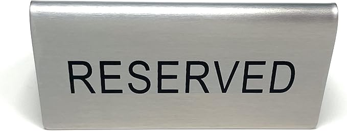 Metal Magery Reserved Table Signs Stainless Steel Metal Table Tent Sign - Image 5