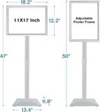 Golemas Sign Stand for Display, 11lbs Integrated Rod Heavy Duty Pedestal Floor - Image 6