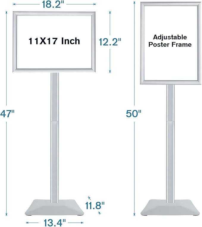 Golemas Sign Stand for Display, 11lbs Integrated Rod Heavy Duty Pedestal Floor - Image 6