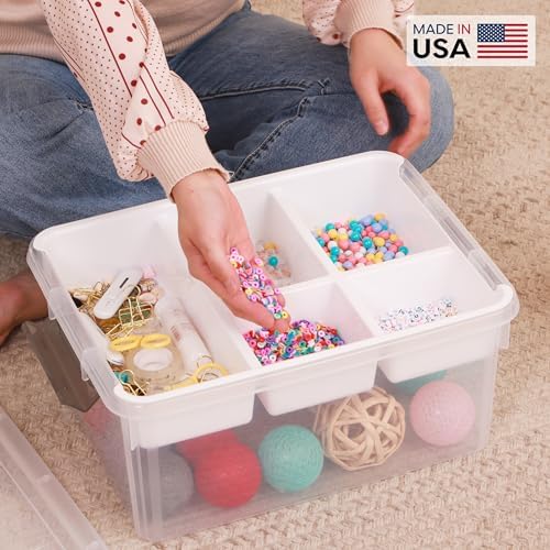 citylife 17qt clear craft organizers and storage box, view 10