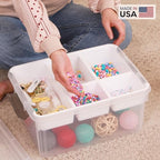 citylife 17qt clear craft organizers and storage box, view 10