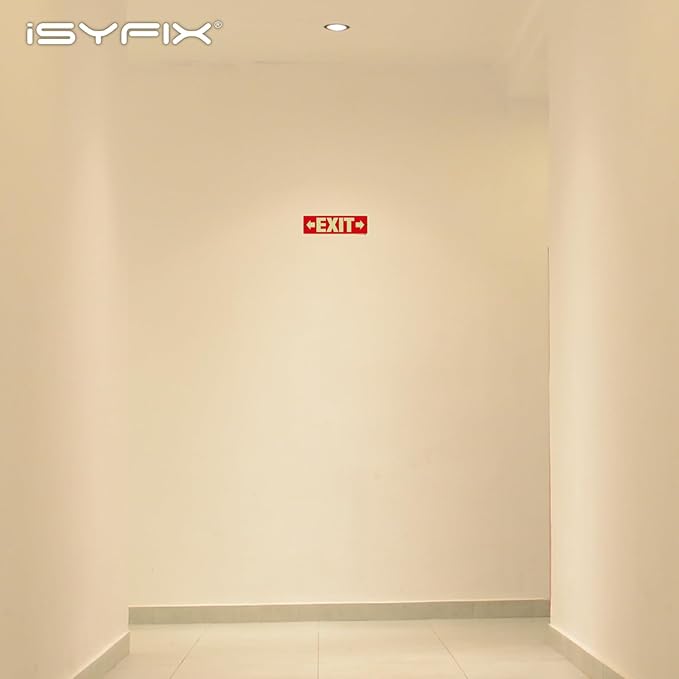 iSYFIX Exit Signs with Directional Right & Left Arrow, Glow in the Dark - Image 4