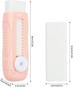 M&G 4 Pack Pencil Erasers Sliding Retractable Eraser, Soft Cute Erasers Push - Image 5