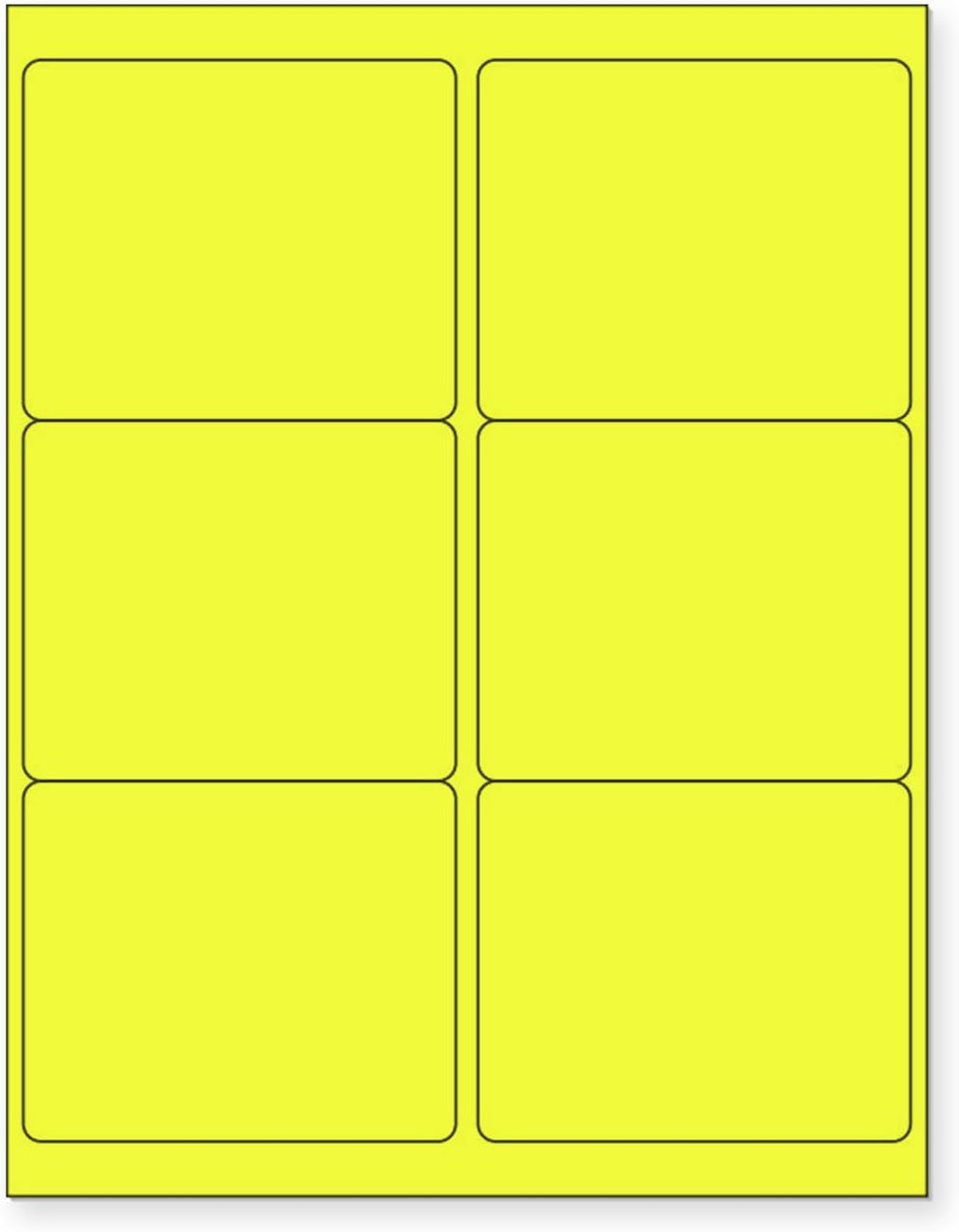 8-1/2 x 11 Neon Color High Light Fluorescent Labels