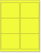 8-1/2 x 11 Neon Color High Light Fluorescent Labels
