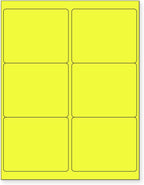8-1/2 x 11 Neon Color High Light Fluorescent Labels by NextDayLabels
