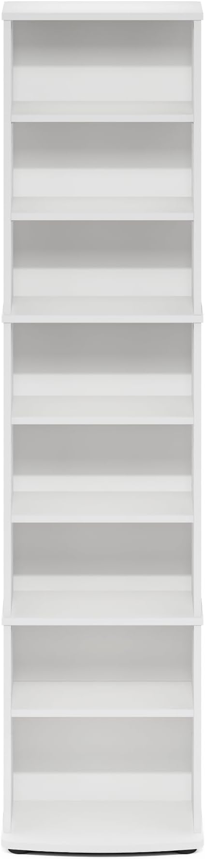 Furinno Jaya DVD Shelf, 8-Tier Tall Narrow CD Rack, Media Shelf - Image 6
