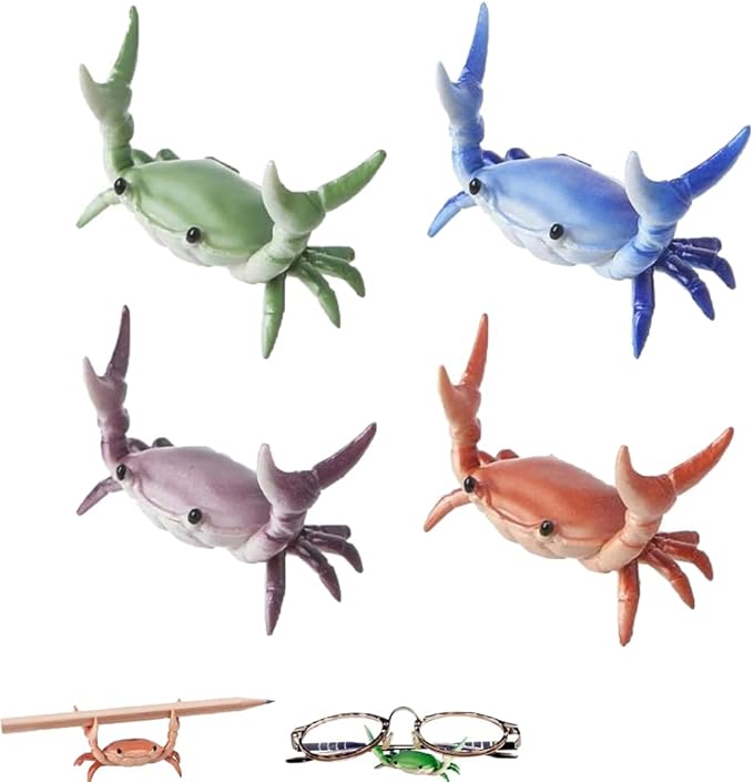Crab Pen Holder for Desk, Cute Multifunctional Weightlifting Desk Crab Pencil by Unknown
