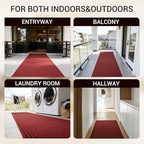 stripe runner rug 2 x 6 ft indoor, front angle view
