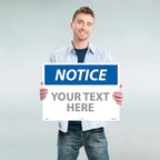 Custom OSHA Style Notice Sign 18" x 24" Aluminum Sign, Customizable "Your Text - Image 2