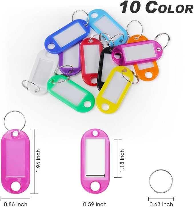 Key Tags, Key Labels, 10 Pack Plastic Key Tags - Image 2