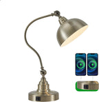 dimmable touch control antique brass desk lamp with, main product view