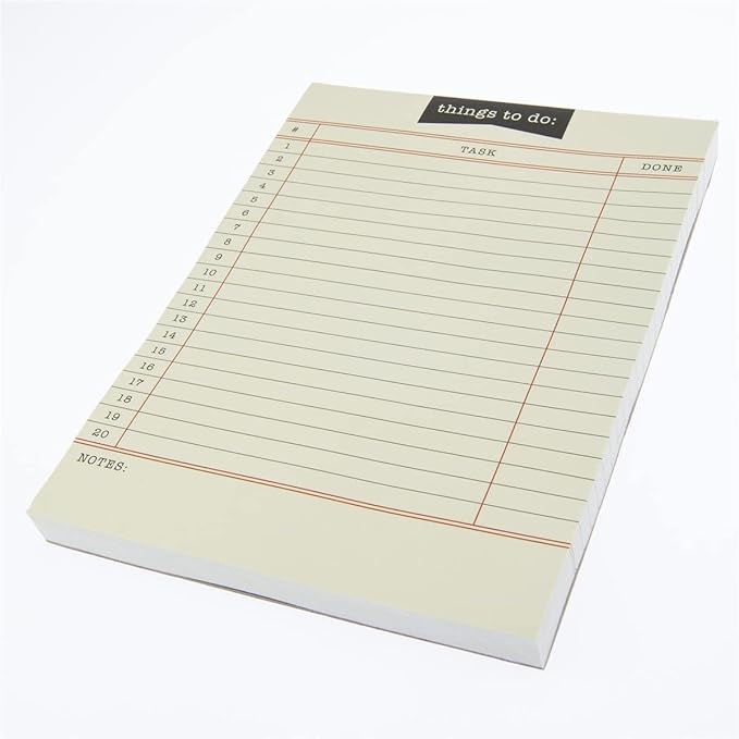 Graphique Library Card To-Do List Notepad | 150 Tear-Away Sheets | Task Planner - Image 3
