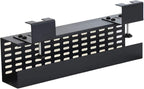 AEONS Under Desk Cable Management Tray Black Horizontal 16-inch Under Desk - Image 6