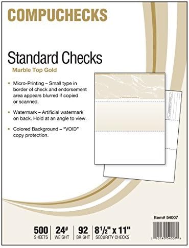 Compuchecks Top Blank Check Paper by Compuchecks
