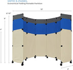 Versare MP10 Portable Folding Wall Partition | Economical 5 Panel Design | - Image 5