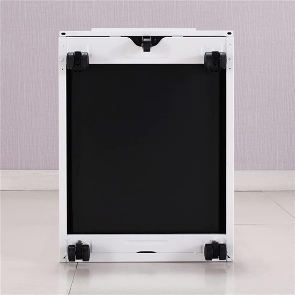 File Cabinet Three Drawers Side Pull Metal File Cabinet White Iron Chest of Drawers for Home Office Furniture 30 * 45 * 60Cm,