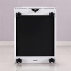 File Cabinet Three Drawers Side Pull Metal File Cabinet White Iron Chest of Drawers for Home Office Furniture 30 * 45 * 60Cm,