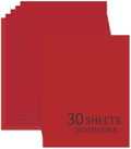 30 Sheets Red Cardstock 8.5'' x 11'', 250gsm/90lb Heavyweight Cover Cardstock by Bazyrock